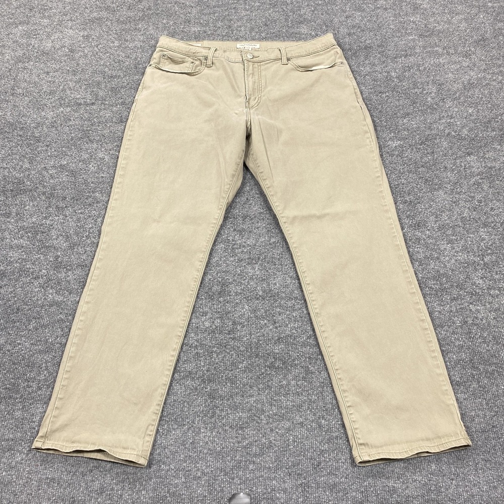 Lucky Brand Chino Pants Mens 36x30 Beige Athletic Straight Canvas Casual